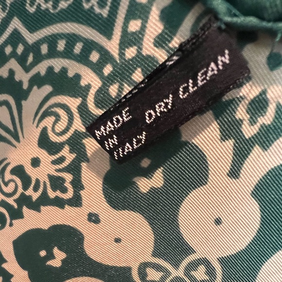 Valentino Scarf. 100% Silk. Hand Rolled. Made in Italy. 35” - Picture 8 of 15